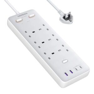 UGREEN Surge Protector Power Strip (6 AC Outlets + 65W 2A2C) UK White 2m - S551 (UG-35011)