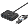 UGREEN USB-C & USB-A 3.0 to 4-Port Hub 1M Black - CR113 (UG-40850)