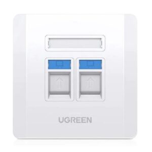 UGREEN Dual-Port Wall Plate White - NW144 (UG-80182)