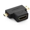 UGREEN Micro HDMI Male + Mini HDMI Male to HDMI Female Adapter - HD129 (UG-20144)