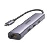 UGREEN USB C to Ethernet Adapter, 4 in 1 USB C Hub Ethernet with 3 USB 3.0 Ports (UG-60600)