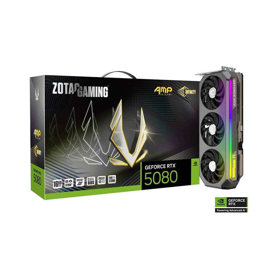 ZOTAC GAMING GeForce RTX 5080 AMP Extreme INFINITY ULTRA 16GB GDDR7 Graphics Card (ZT-B50800BU-10P)